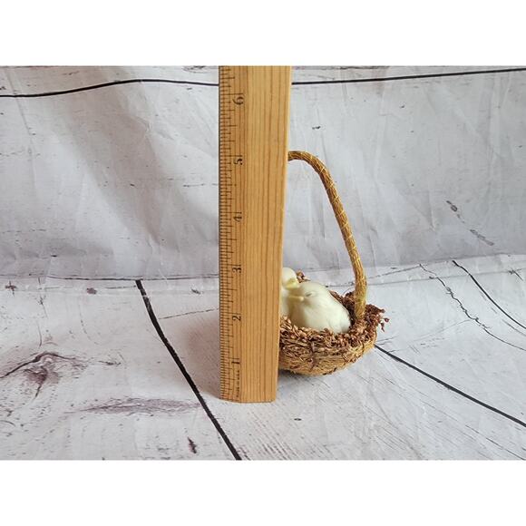 Ceramic Birds Grapevine Nest Springtime Easter Spring Cottage Decor 6in Tall - Picture 3 of 7